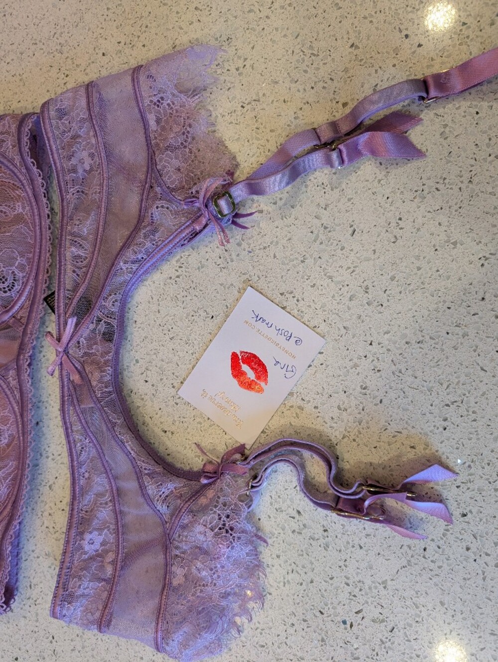 Honey Birdette Roison Purple L suspenders - Picture 2 of 7